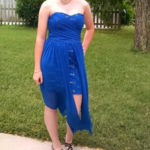 City Triangles sleeveless sparkly blue dress